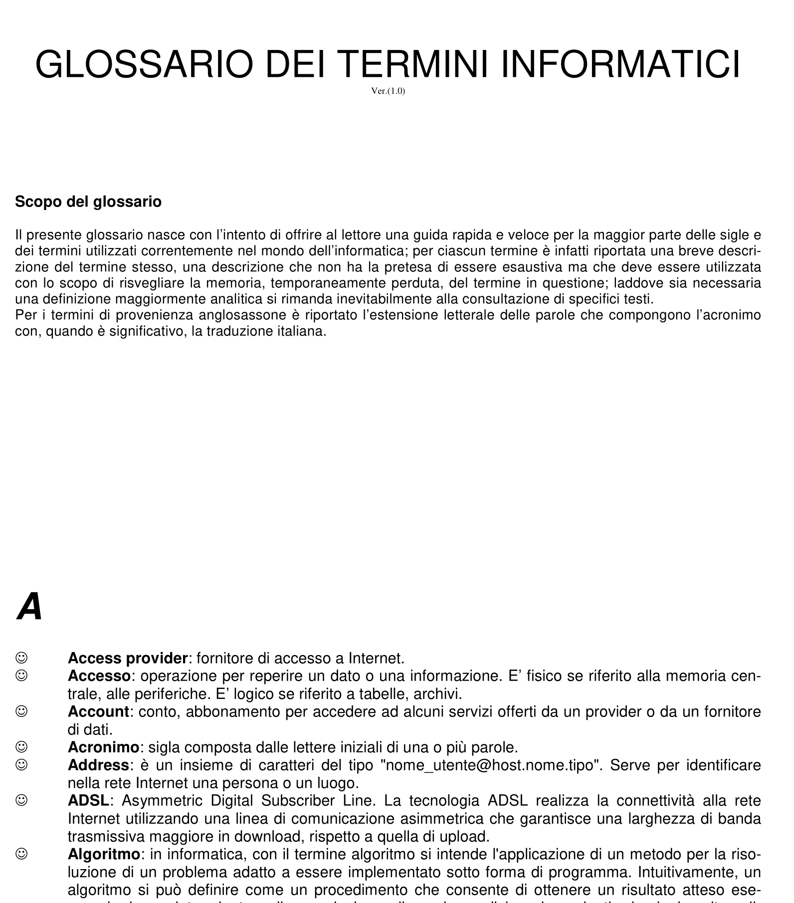 glossario